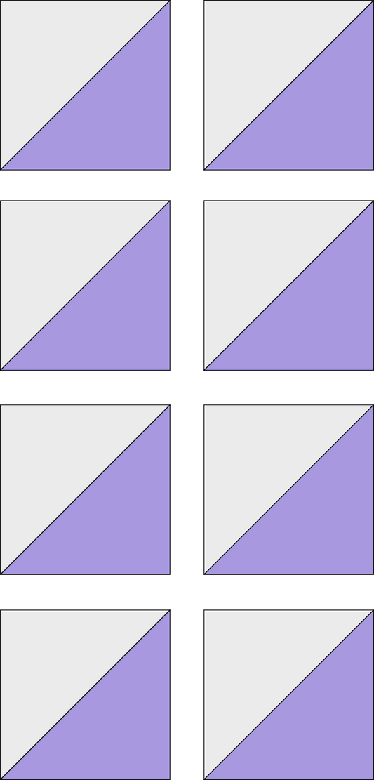 8 at a time Half Square Triangle Method