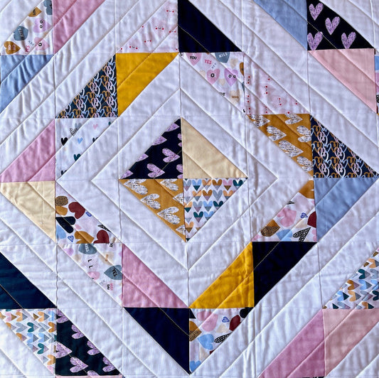 Half Square Triangles in a Quilt