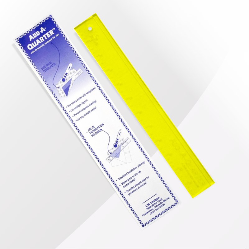 Add-A-Quarter 12" Ruler - Yellow