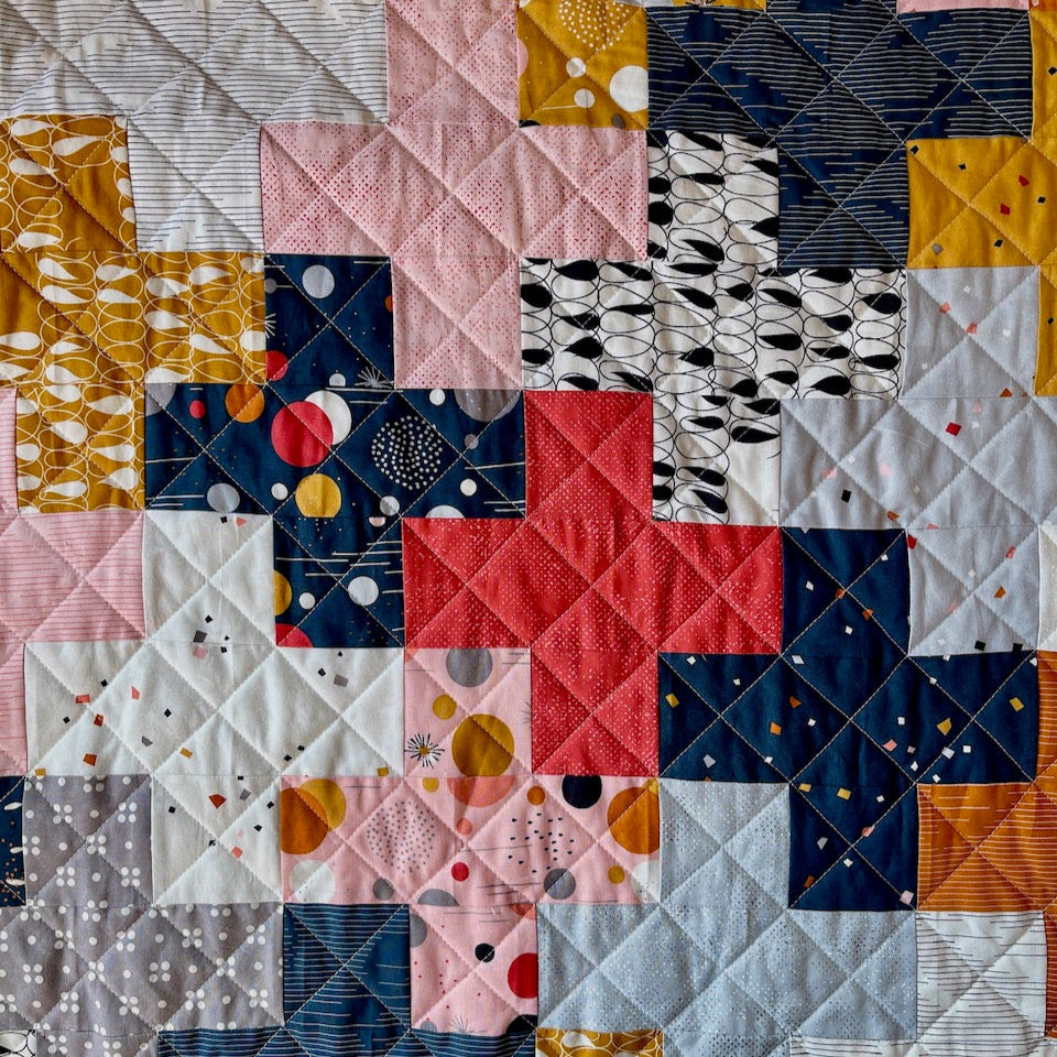 Queen Sized Plus Quilt Close Up