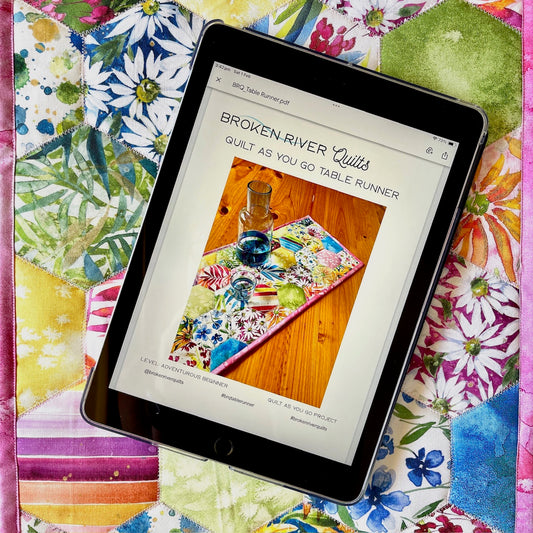 Hexagon Table Runner - Quilt as You Go PDF Pattern