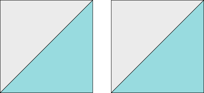 Half Square Triangles via 2 at a time method