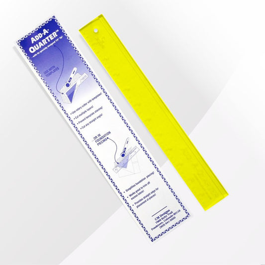 Add-A-Quarter 12" Ruler - Yellow