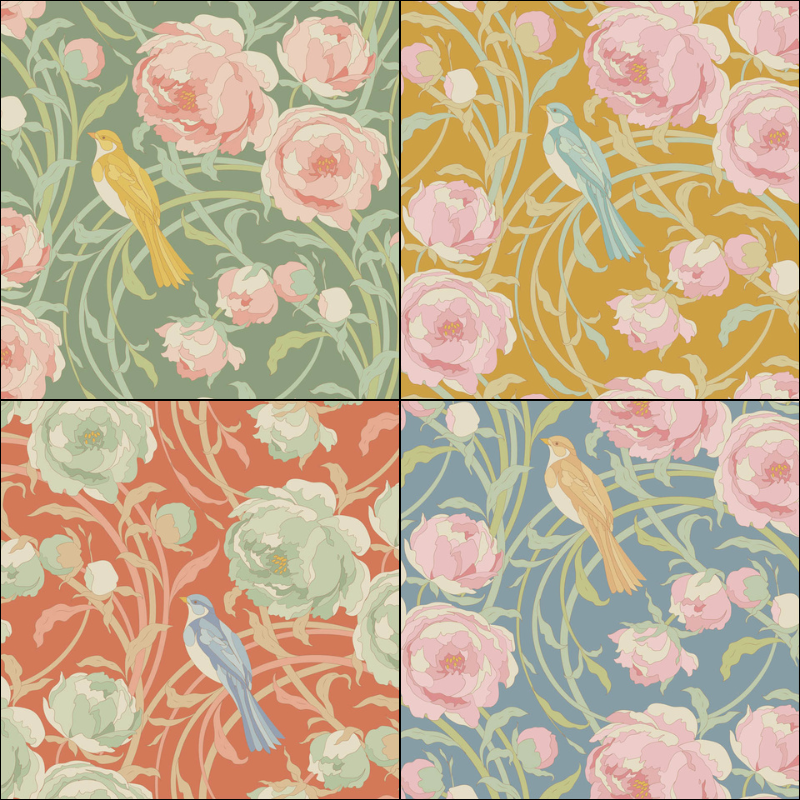 Big Blooms Tilda Songbird Fabric Bundle