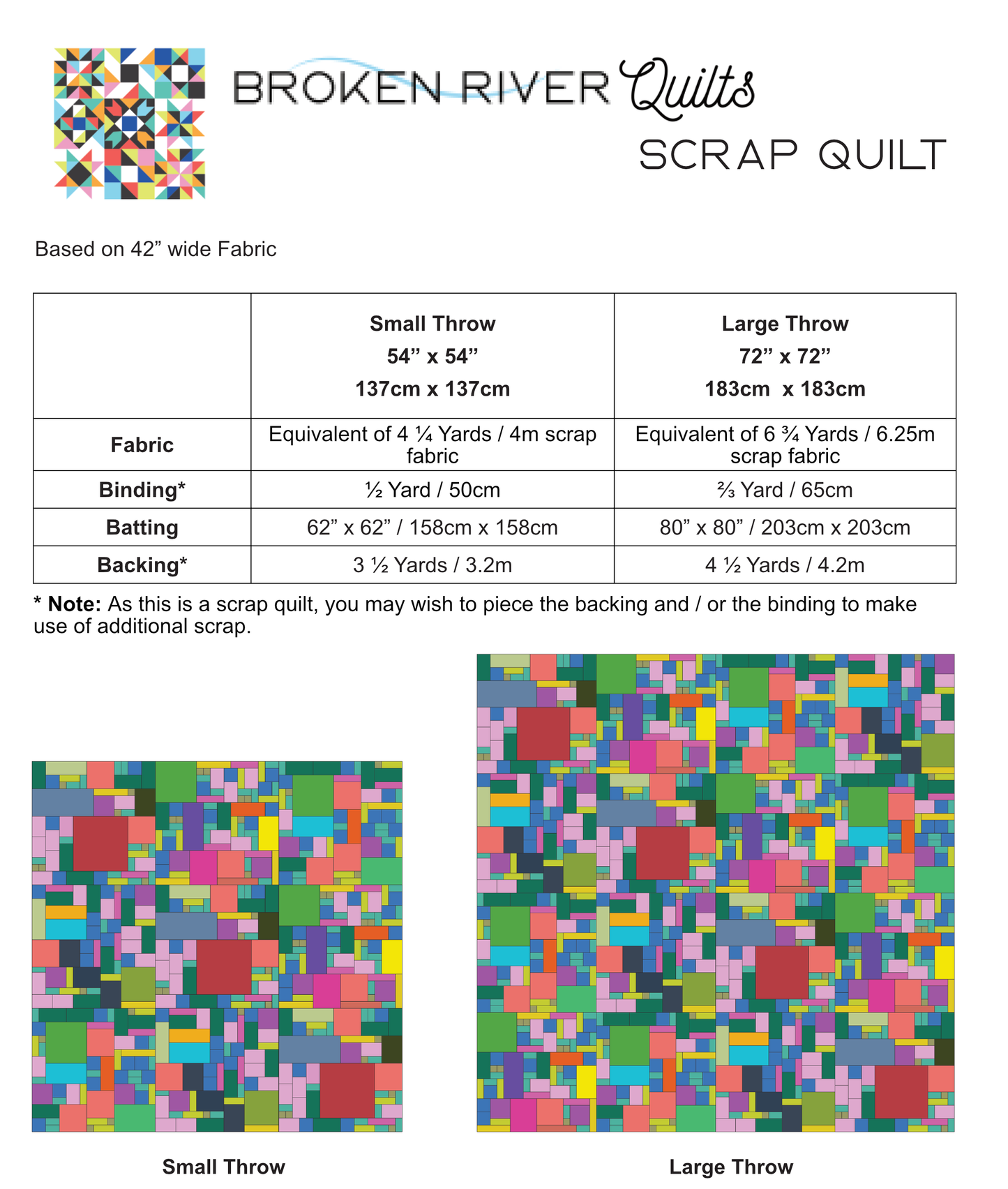 Scrap Quilt - A Scrap Busting Quilt PDF Pattern