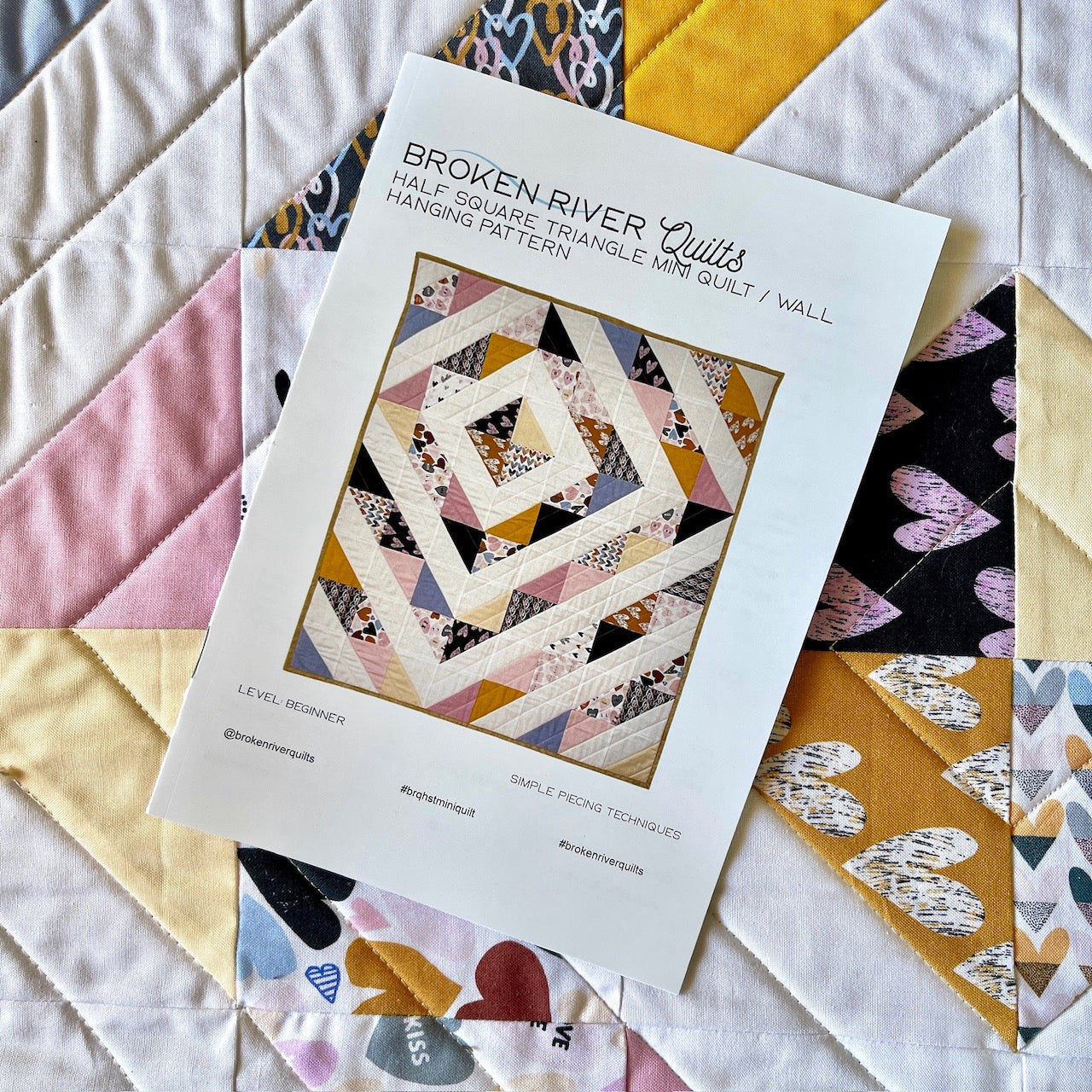 Half Square Triangle (HST) Mini Quilt - Paper Pattern