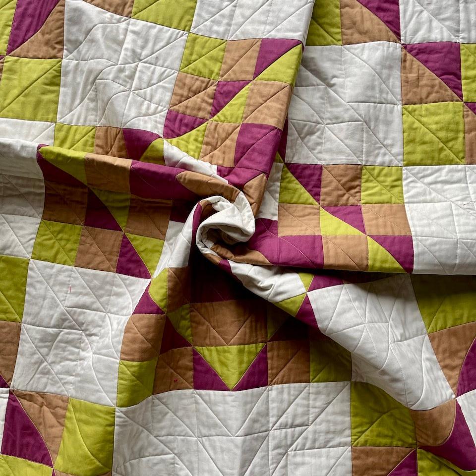 Kaleidoscope quilt scrunched up