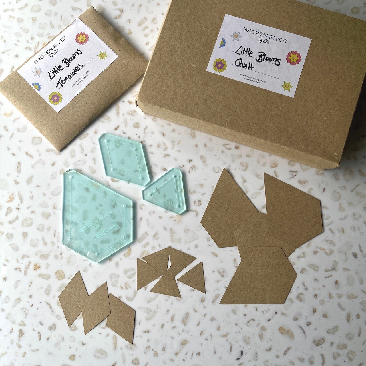 Little Blooms Bundle including papers and Acrylic Templates