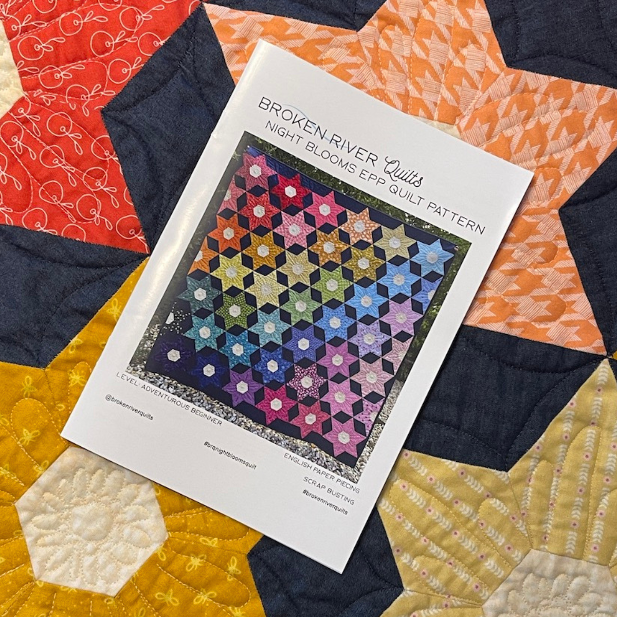 Night Blooms Quilt Pattern on the Night Blooms Quilt