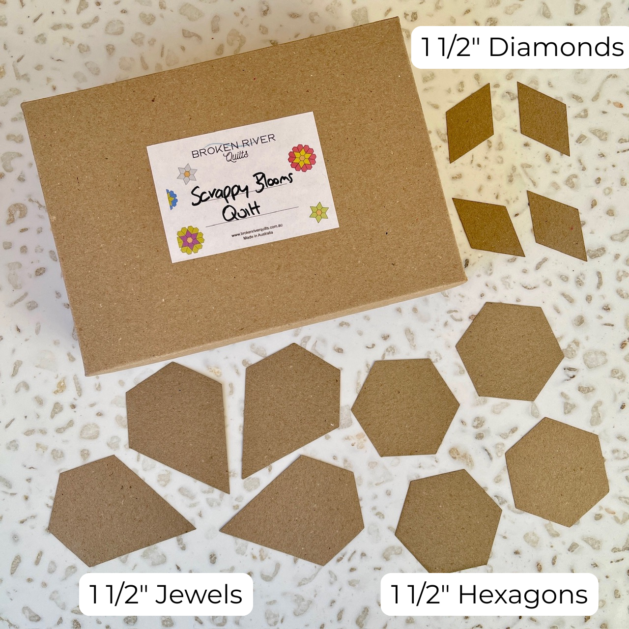 Scrappy Blooms Paper Pieces with Detail
