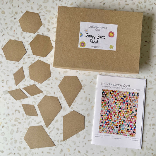 Scrappy Blooms Pattern and EPP Papers Bundle