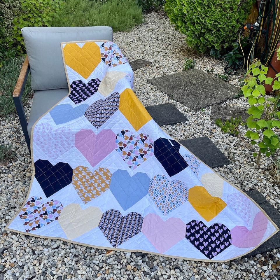 Sweetheart Quilt draped over a chair